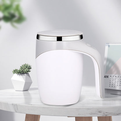 Self Stirring Coffee Mug White